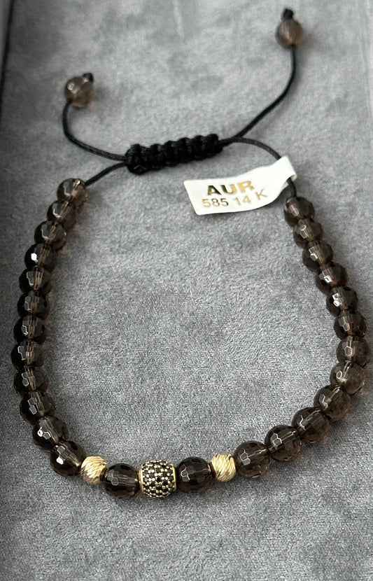 Bratara cu bile de aur 14K